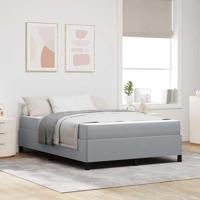 Boxspring bed Lichtgrijs en zwart 140 x 190 cm - thumbnail