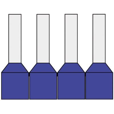 Geïsoleerde Band Adereindhuls 2,50qmm Blauw penlengte = 8mm