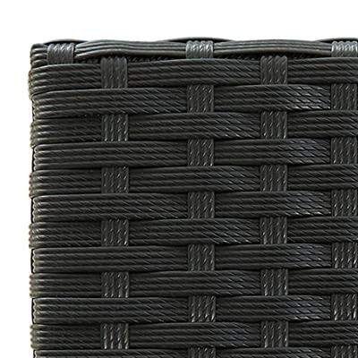 Barkrukken 4 st poly rattan zwart