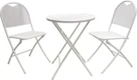 Ambiance bistroset vouwbaar mesh gebroken wit - thumbnail