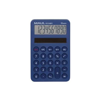 Maul ECO MD 1 Zakrekenmachine Lichtblauw Aantal displayposities: 10 werkt op zonne-energie (b x h x d) 76 x 120 x 13 mm Maul ECO MD 1 Zakrekenmachine Lichtblauw Aantal displayposities: 10 werkt op zonne-energie (b x h x d) 76 x 120 x 13 mm