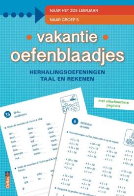 Deltas Vakantie oefenblaadjes "naar groep 5" herhalingsoefeningen t