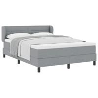 Boxspringbed met matras Lichtgrijs 160 x 200 cm Stof - thumbnail