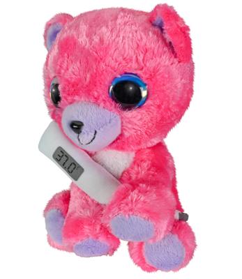 Lumo Stars knuffelbeer met thermometer junior 15 cm pluche roze Lumo Stars knuffelbeer met thermometer junior 15 cm pluche roze