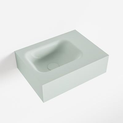 MONDIAZ LEX Greey vrijhangende solid surface wastafel 40cm. Positie wasbak links MONDIAZ LEX Greey vrijhangende solid surface wastafel 40cm. Positie wasbak links