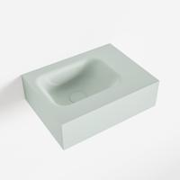 MONDIAZ LEX Greey vrijhangende solid surface wastafel 40cm. Positie wasbak links - thumbnail