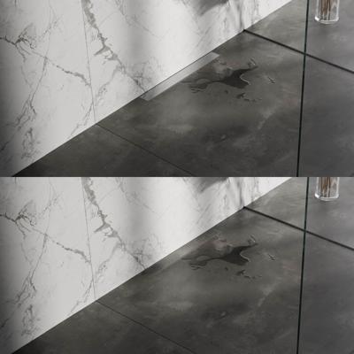 Douchegoot met multifunctioneel rooster en flens voor wandmontage 7 x 50 RVS geborsteld