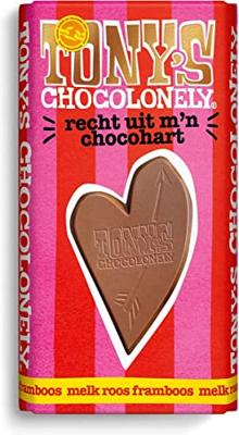 Tony's Chocolonely - Gifting bar: Recht uit m'n chocohart (Melk roos framboos) - 15x 180g
