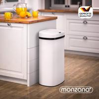 Vuilnisbak opent automatisch met Sensor Creme-wit 58L - thumbnail