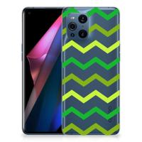 OPPO Find X3 | X3 Pro | TPU bumper | Zigzag Groen - thumbnail