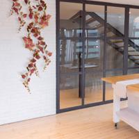 Kunst Druivenblad Guirlande hanger 180cm - roze - thumbnail