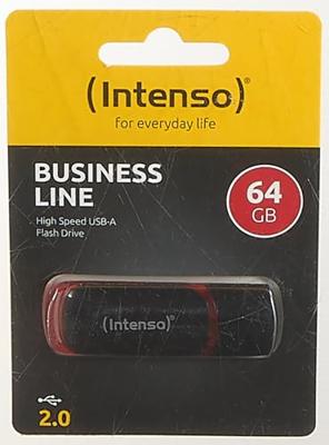 Intenso Business Line USB-stick 64 GB Zwart, Rood 3511490 USB-A 2.0