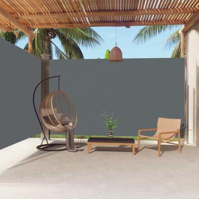 Tuinscherm uittrekbaar 220x600 cm antracietkleurig Tuinscherm uittrekbaar 220x600 cm antracietkleurig