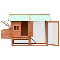 Kippenhok 170x81x110 cm massief grenen- en vurenhout - thumbnail