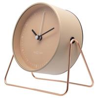 NeXtime NE-5240RZ Wekker Berlin 14x13 cm Champagne/Metaal - thumbnail