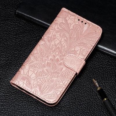 Lace bloem reliëf patroon horizontale Flip lederen case voor Galaxy Note10 + met houder & kaartsleuven & portemonnee & foto frame & Lanyard (Rose go Lace bloem reliëf patroon horizontale Flip lederen case voor Galaxy Note10 + met houder & kaartsleuven & portemonnee & foto frame & Lanyard (Rose go