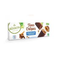 Bisson Krokante wafelrolletjes met melkchocolade bio 90 Gram - thumbnail