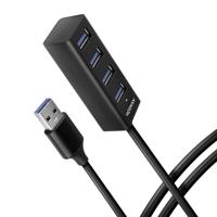 AXAGON HUE-M1AL USB 3.2 Gen 1-hub 4 poorten Zilver - thumbnail