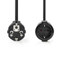 Voedingskabel | Schuko Male - Schuko Female | 5,0 m | Zwart - thumbnail