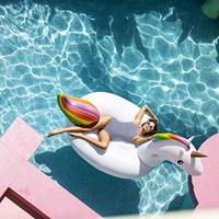 Swim Essentials Opblaasdier XXL 180 x 80 cm Eenhoorn wit - thumbnail