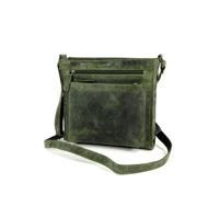 Hunter leren vierkant dames schoudertasje L Green - thumbnail