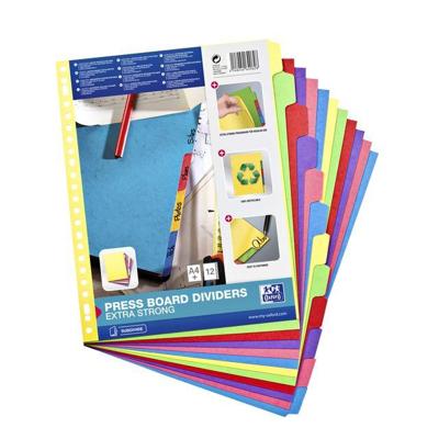 Tabbladen Oxford A4+ 23-gaats 12-delig karton kleur | 20 stuks Tabbladen Oxford A4+ 23-gaats 12-delig karton kleur | 20 stuks