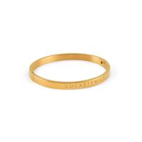 Bangle armband met naam - goudkleurig - thumbnail