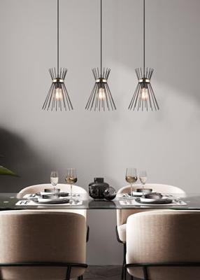 Trio HanglampRod design zwart 3-lichts - R31533080