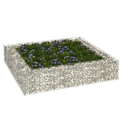 Gabion plantenbak verhoogd 100x100x20 cm gegalvaniseerd staal Gabion plantenbak verhoogd 100x100x20 cm gegalvaniseerd staal