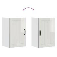 Keukenwandkast Lucca bewerkt hout hoogglans wit - thumbnail