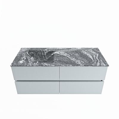 MONDIAZ VICA-DLUX 120cm badmeubel onderkast Clay 4 lades. Inbouw wastafel CLOUD links zonder kraangat, kleur Lava.