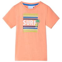 VidaXL Kindershirt 140 neonoranje - thumbnail