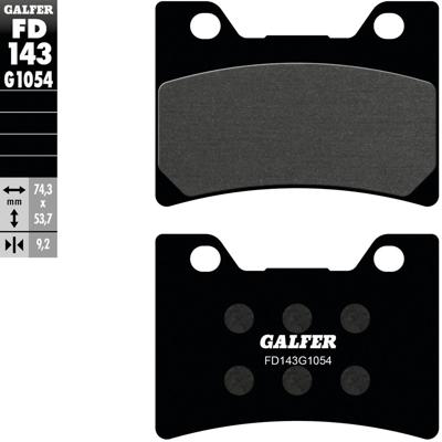 GALFER remblokken "fd143" brake pad fd143 g1054 organic