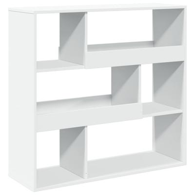Boekenkast 100x33x125,5 cm bewerkt hout wit