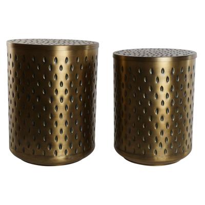 Set van 2 tafels Home ESPRIT Gouden Metaal 43 x 43 x 54 cm Set van 2 tafels Home ESPRIT Gouden Metaal 43 x 43 x 54 cm