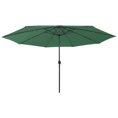 Parasol met LED-verlichting 400 cm groen Parasol met LED-verlichting 400 cm groen