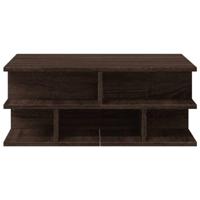 Salontafel 70x70x29 cm bewerkt hout bruin eikenkleur - thumbnail
