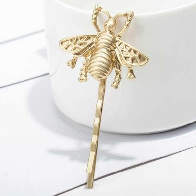 2 PC'S retro haaraccessoires mode temperament matte Bee Hair clip (goud)