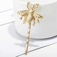 2 PC'S retro haaraccessoires mode temperament matte Bee Hair clip (goud) - thumbnail