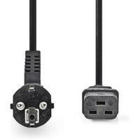 Stroomkabel | Type F (CEE 7/7) Male | IEC-320-C19 | Gehoekt | Recht | Vernikkeld | 2.00 m | Rond | PVC | Zwart - thumbnail