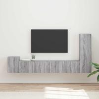 Tv-meubelset Wandgemonteerd 3 pcs Grijs Sonoma Bewerkt hout - thumbnail