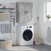 Wandkast 69,5x34x90 cm bewerkt hout betongrijs - thumbnail