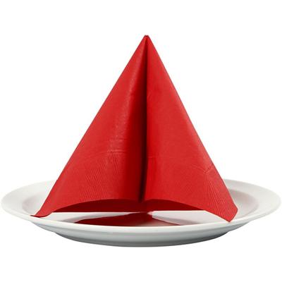 Creativ Company Servetten, afm 33x33 cm, rood, 20 stuk/ 1 doos