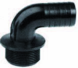 PP haakse slangpilaar met buitendraad - 1" x 25 mm PP haakse slangpilaar met buitendraad - 1" x 25 mm