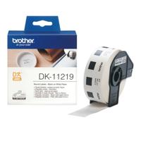 Brother DK-11219 Rol met etiketten Ø 12 mm Papier Wit 1200 stuk(s) Permanent hechtend DK11219 Universele etiketten - thumbnail