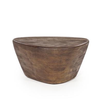 Eleonora Salontafel 'Mila' Organisch, Mangohout, 70 x 53cm, kleur Bruin