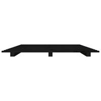 Bedframe massief grenenhout zwart 100x200 cm - thumbnail