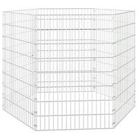 VidaXL Dierenverblijf 6 panelen 54x80 cm gegalvaniseerd ijzer - thumbnail
