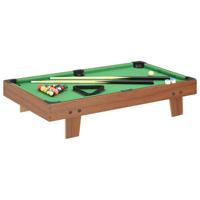 VidaXL Minipooltafel 3 feet 92x52x19 cm bruin en groen - thumbnail