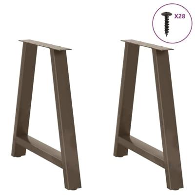 Eettafelpoten 2 st A-vormig 80x(72-73) cm staal